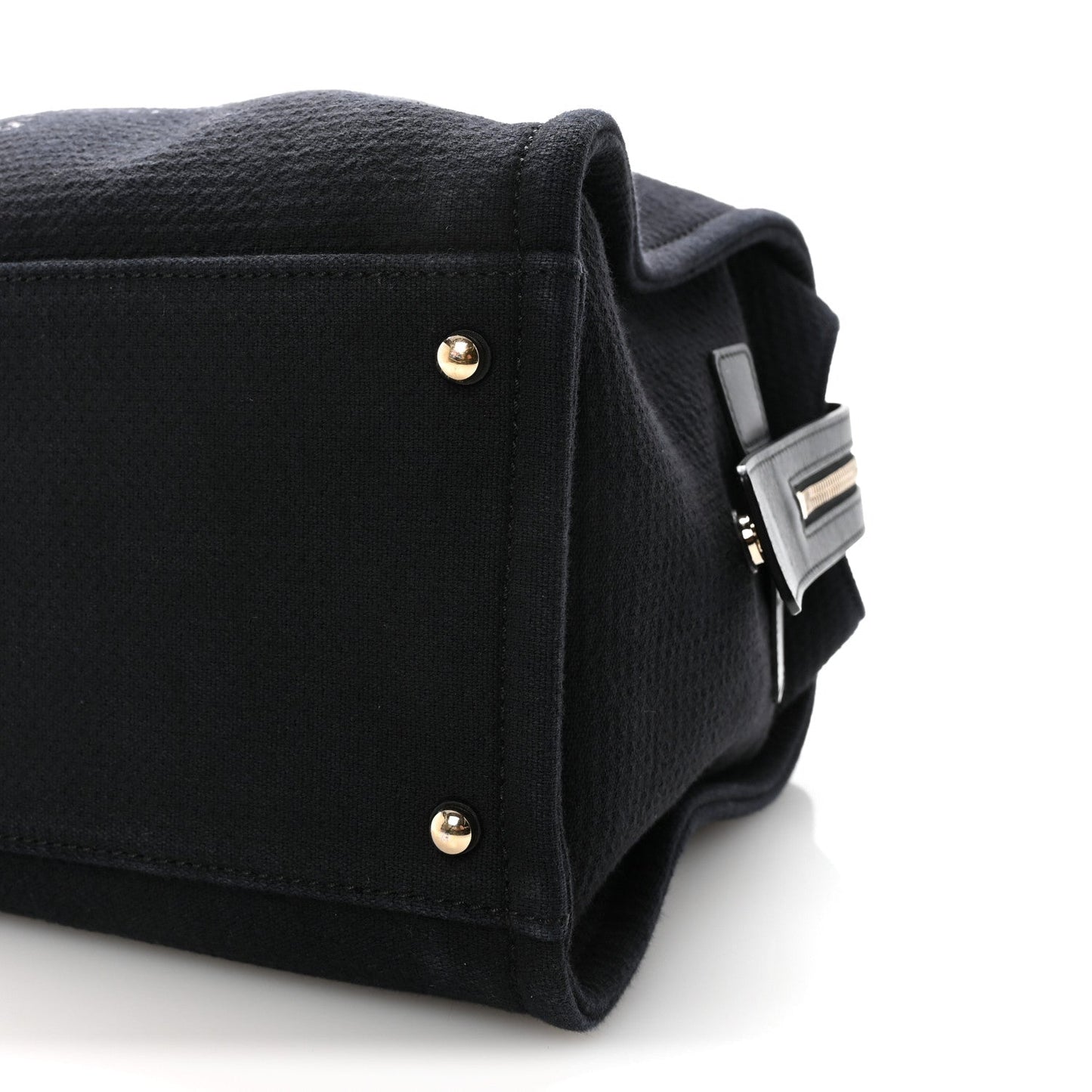 Mixed Fibers Large Deauville Bowling Bag Black