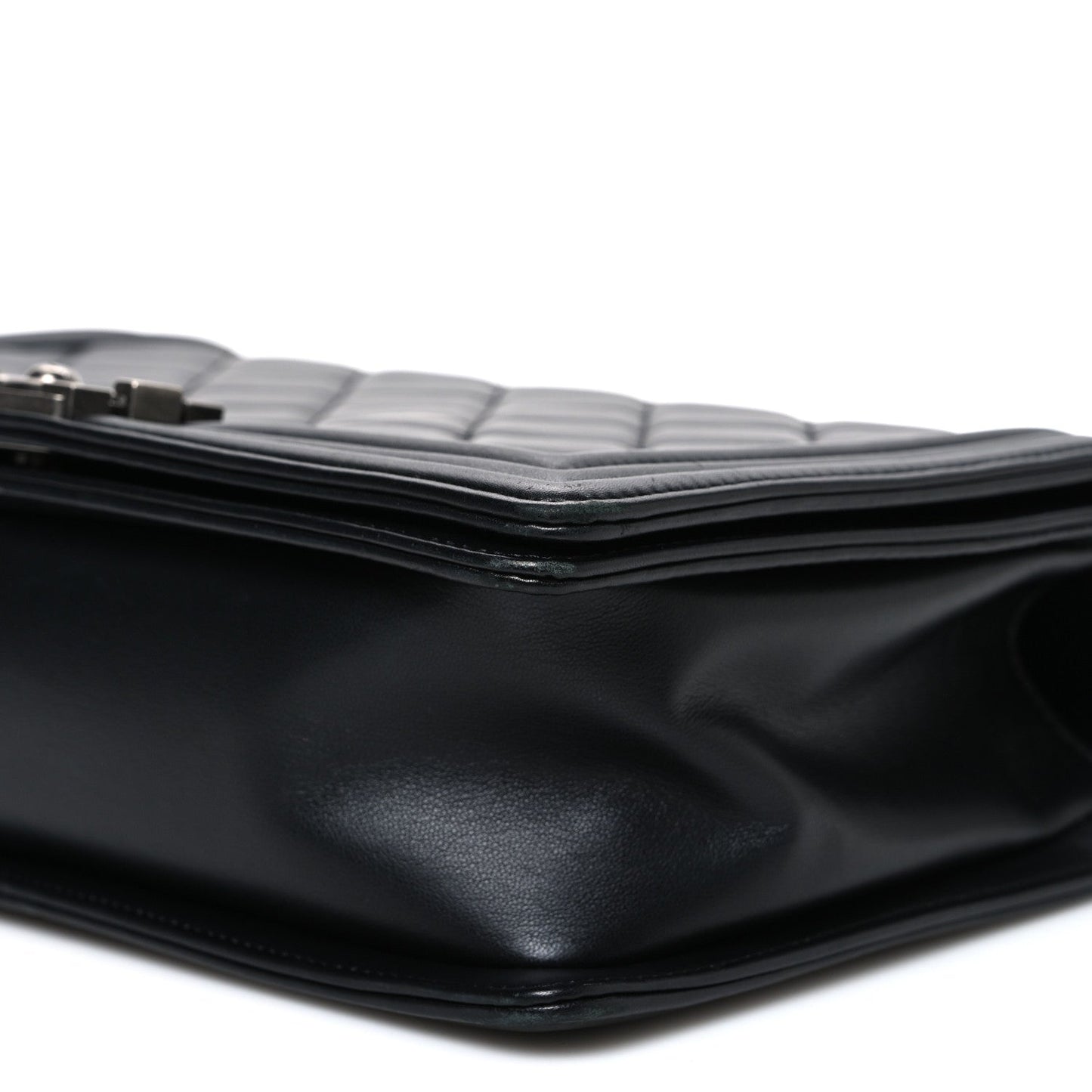 Lambskin Quilted New Medium Boy Flap Black
