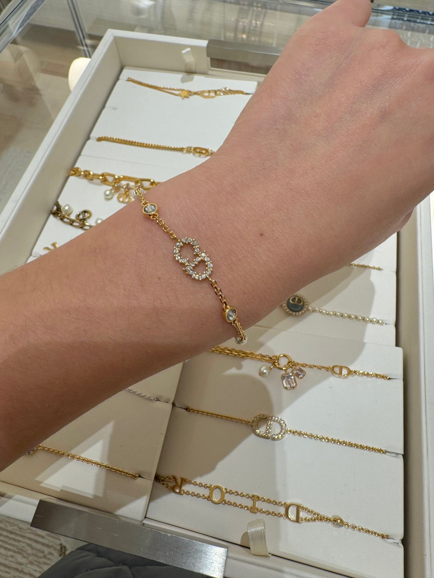 CHRISTIAN DIOR Claire D Lune Bracelet Gold-Finish Metal(Gold)
