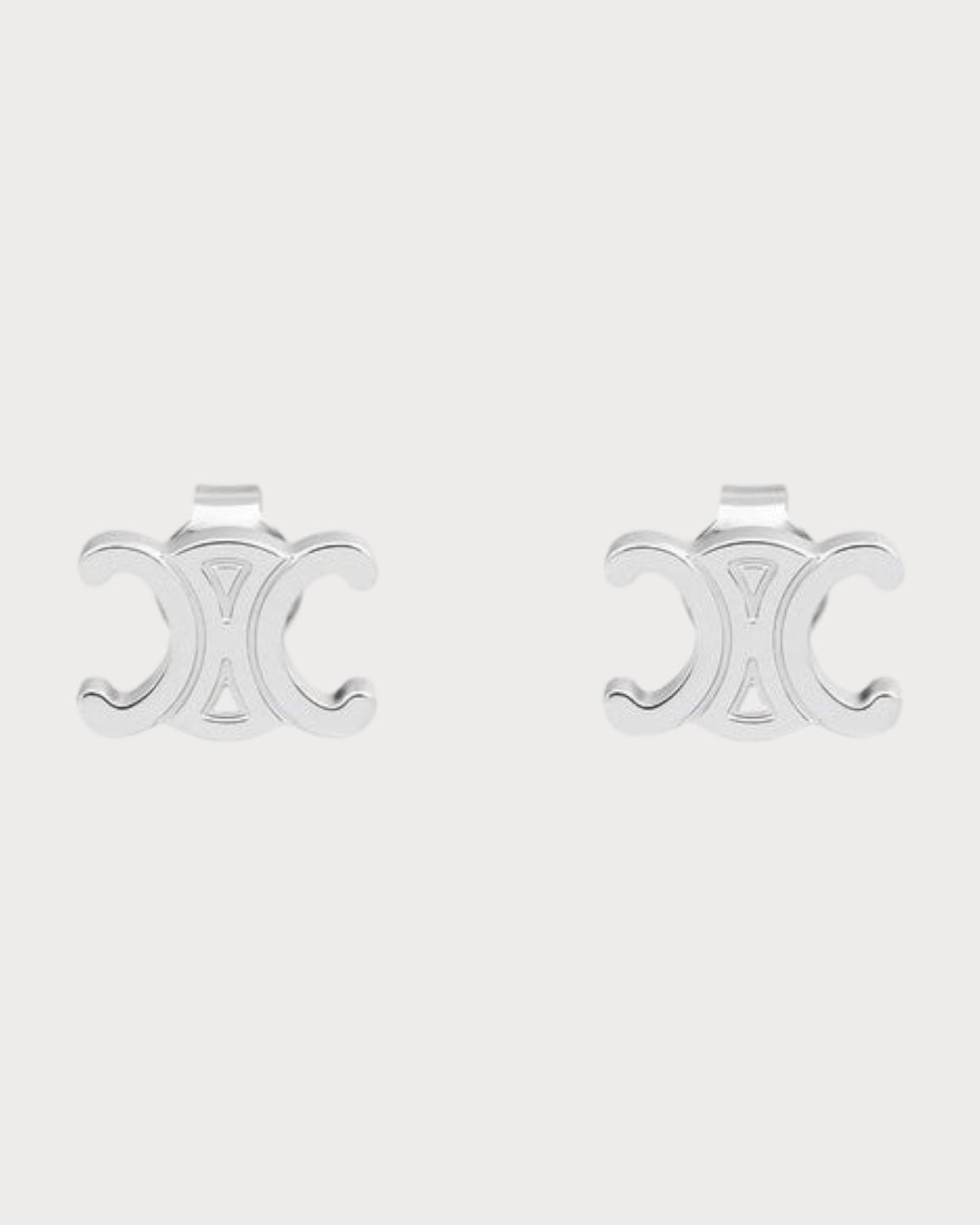 CELINE Triomphe Studs Earrings Brass(2 Colors)