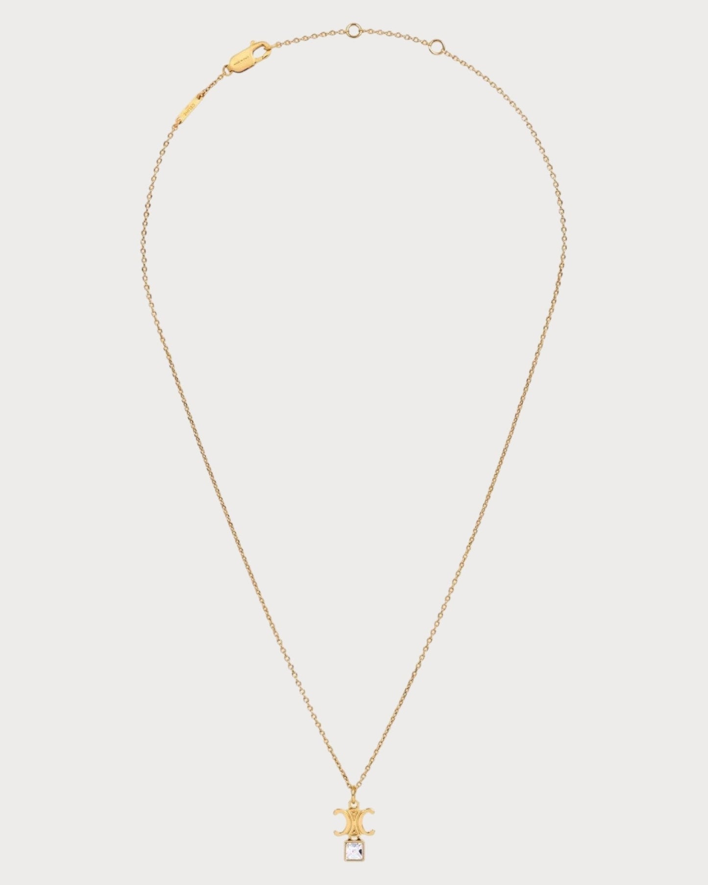 CELINE Triomphe Twinkle Necklace Brass(Gold)
