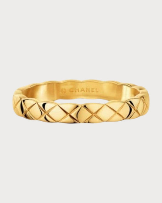 CHANEL J11793 Coco Crush Ring Quilted Motif & 18K White Gold(Mini/3 Colors)