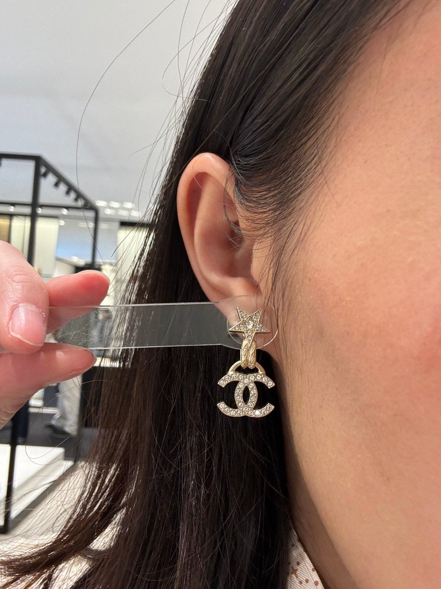 CHANEL Star Earrings(Gold)