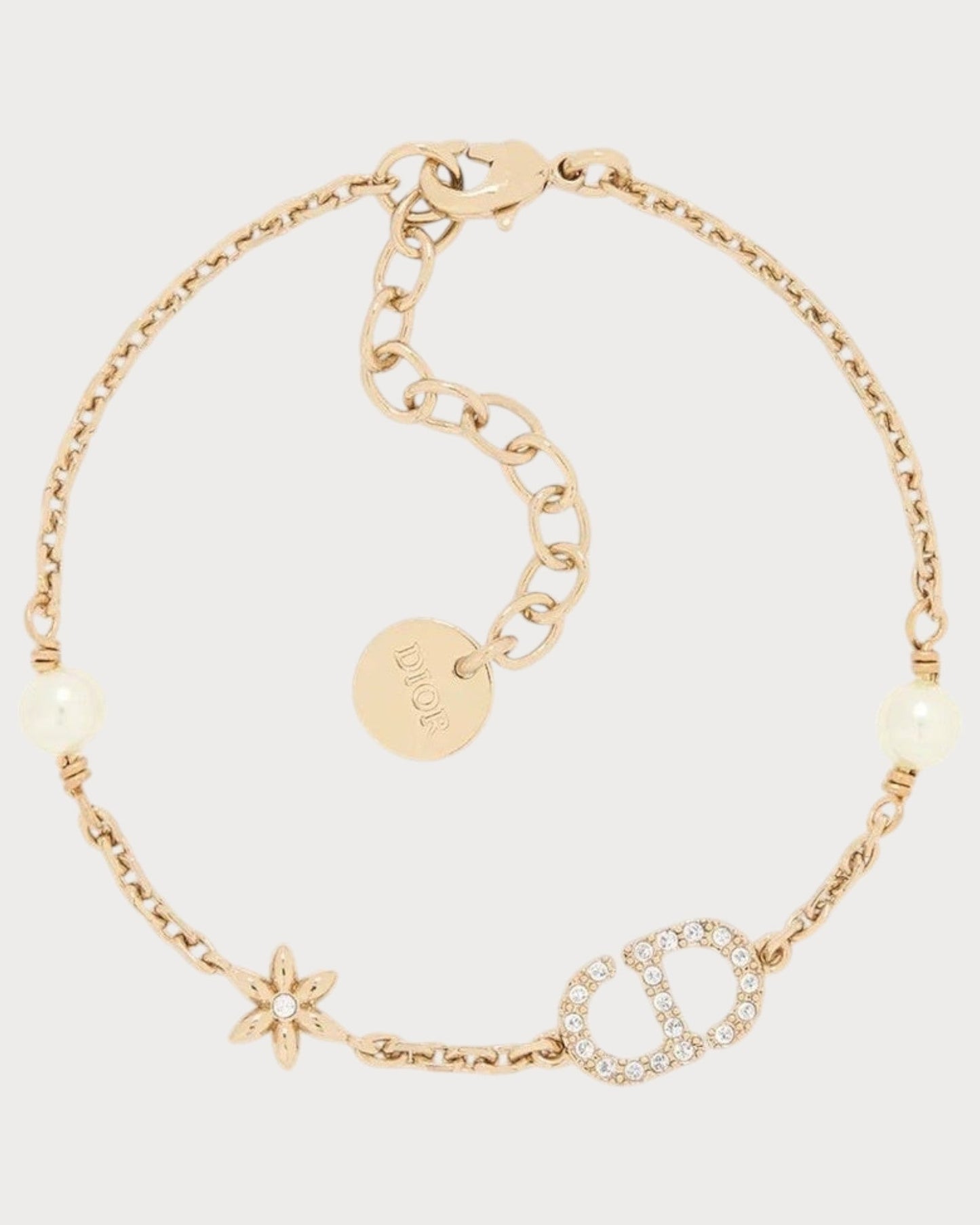 CHRISTIAN DIOR Petit CD Daisy Bracelet Gold-Finish Metal(Gold)