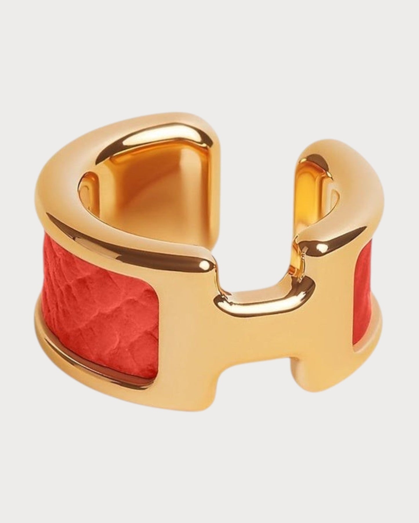 HERMES Olympe Ear Cuff Calfskin(Many/Gold)