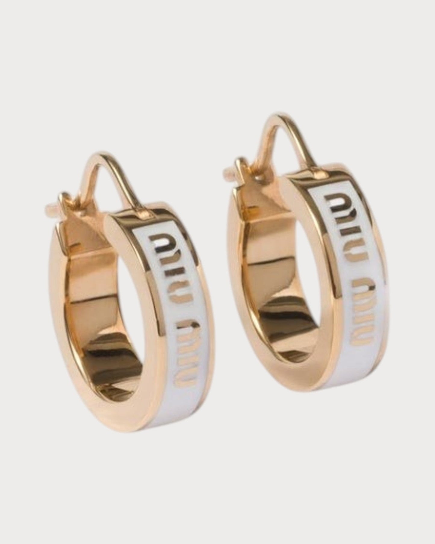 MIU MIU Enameled metal earrings(2 Colors)