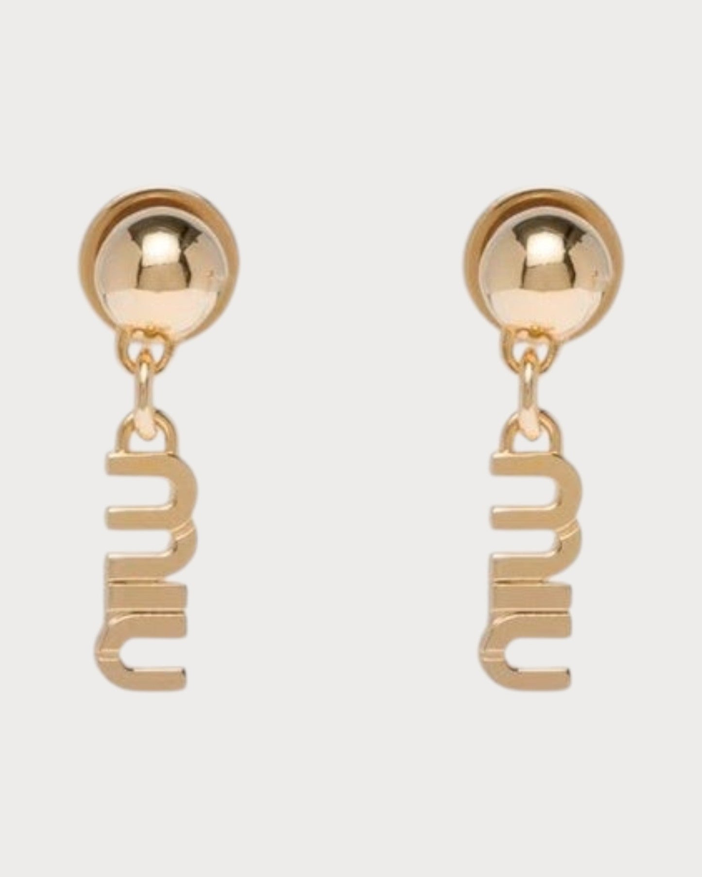 MIU MIU Metal Earrings(Gold)