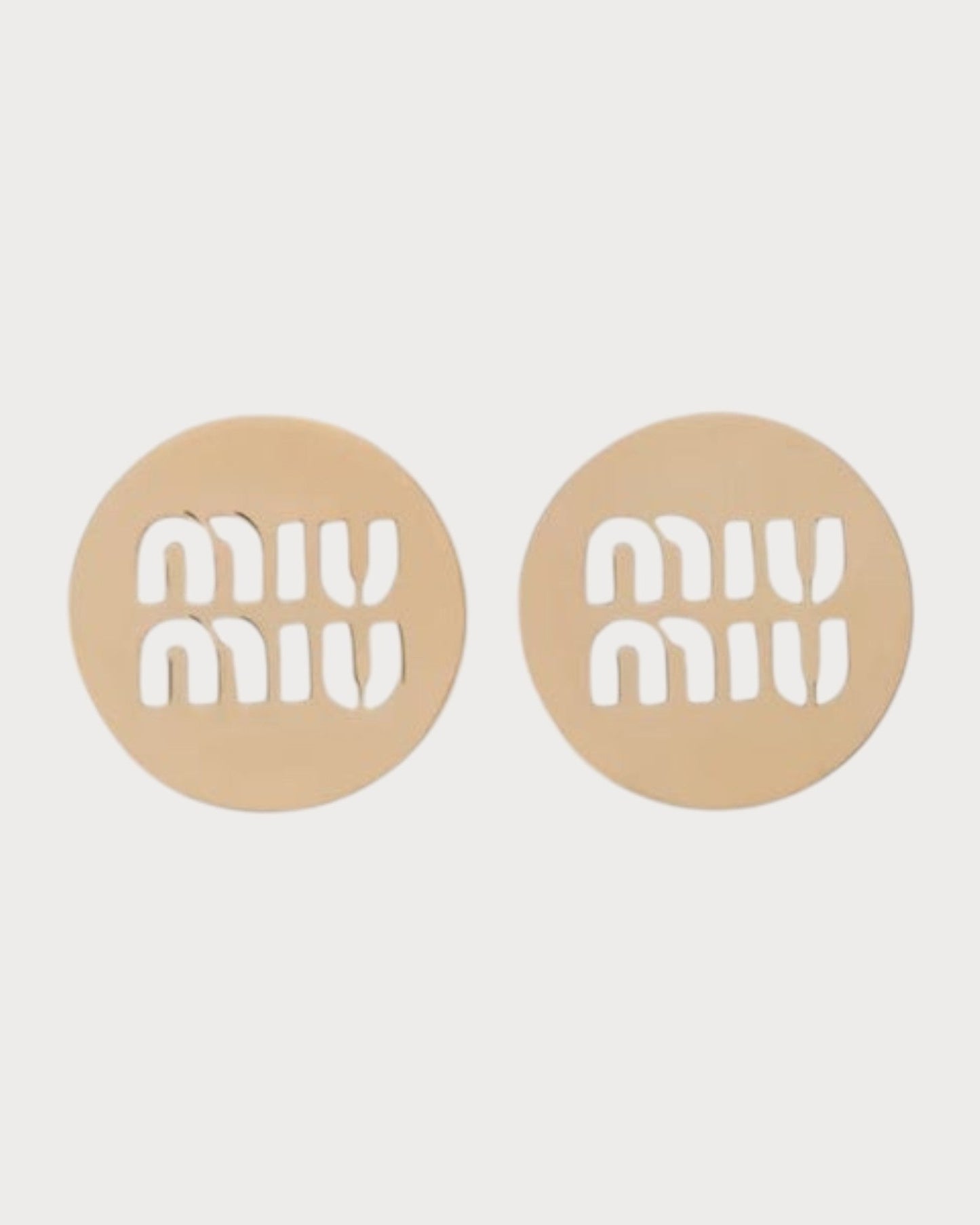 MIU MIU Miu Logo Earrings(Gold)