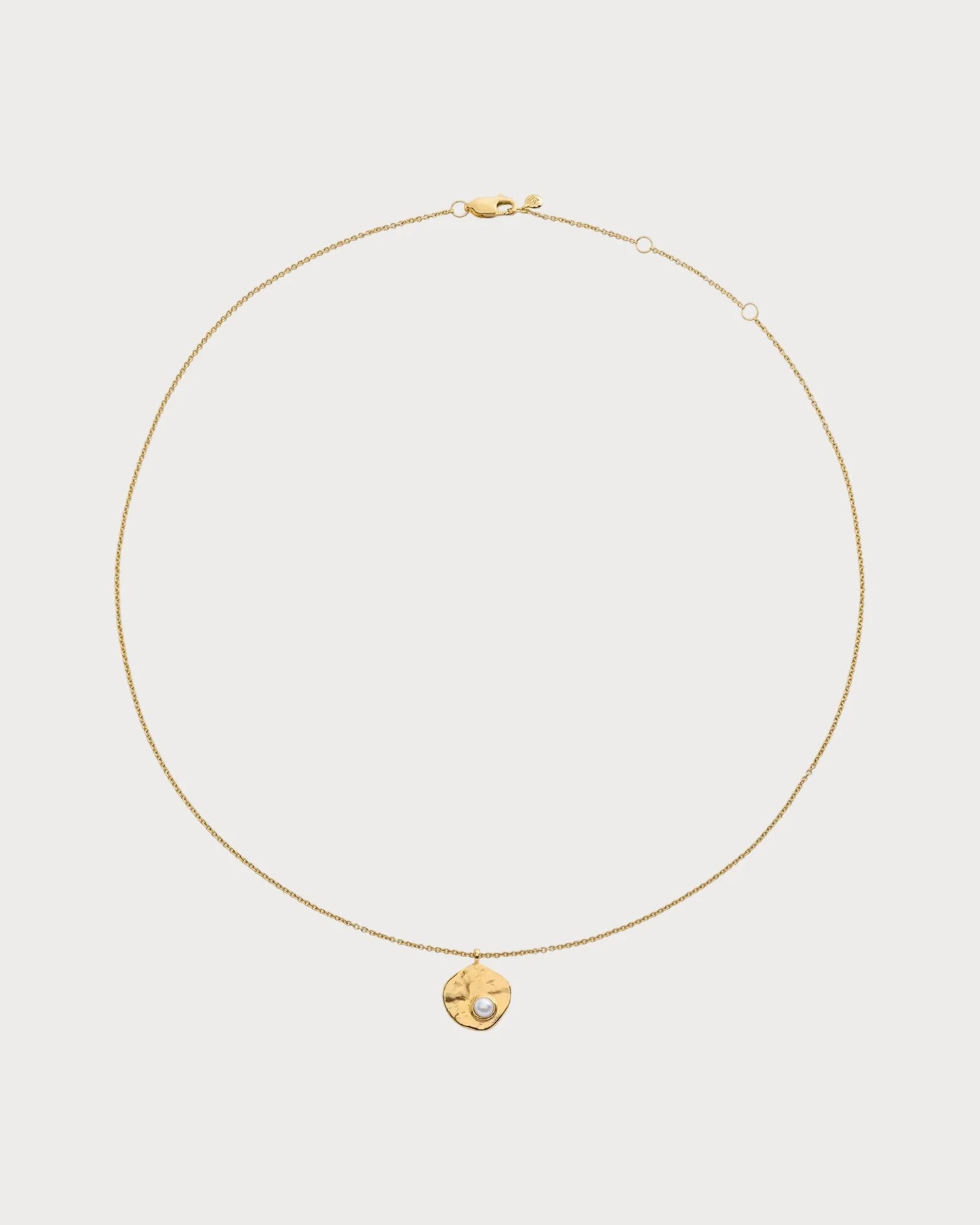 MONICA VINADER Capri 18ct Yellow Gold Vermeil and Pearl Disc Necklace(Gold)
