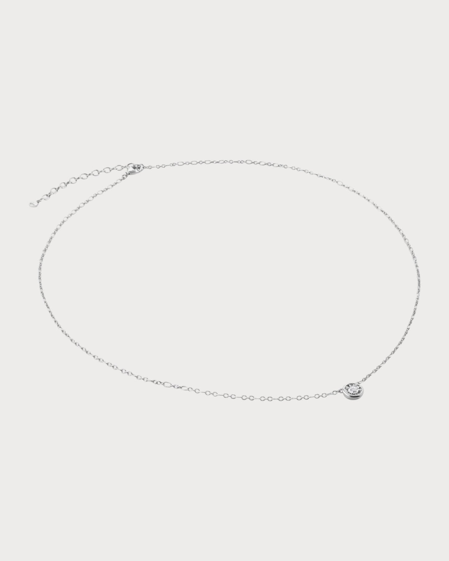 MONICA VINADER Essentials Lab-Grown Diamond Sterling Silver Necklace(Large/Silver)