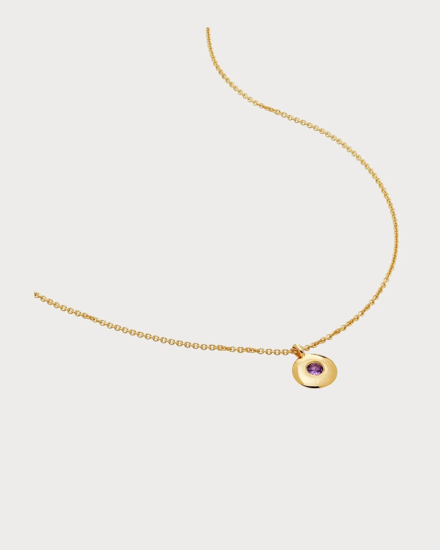 MONICA VINADER February Birthstone 18ct Yellow Gold-Plated Vermeil Sterling-Silver and Amethyst Pendant Necklace(Gold)