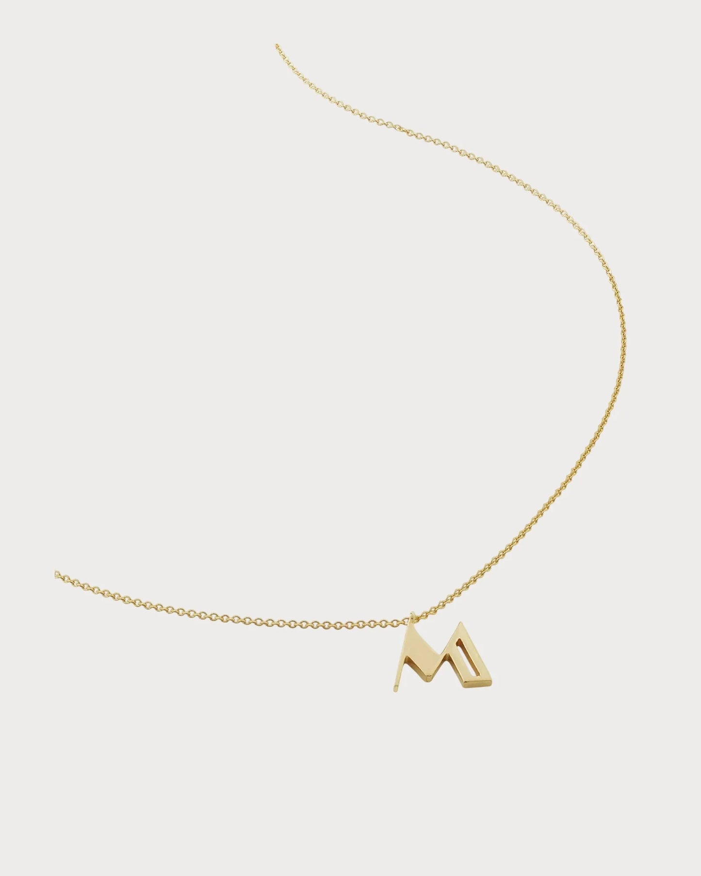 MONICA VINADER Initial M 18ct Gold Vermeil-Plated 925 Sterling Silver Necklace(Gold)