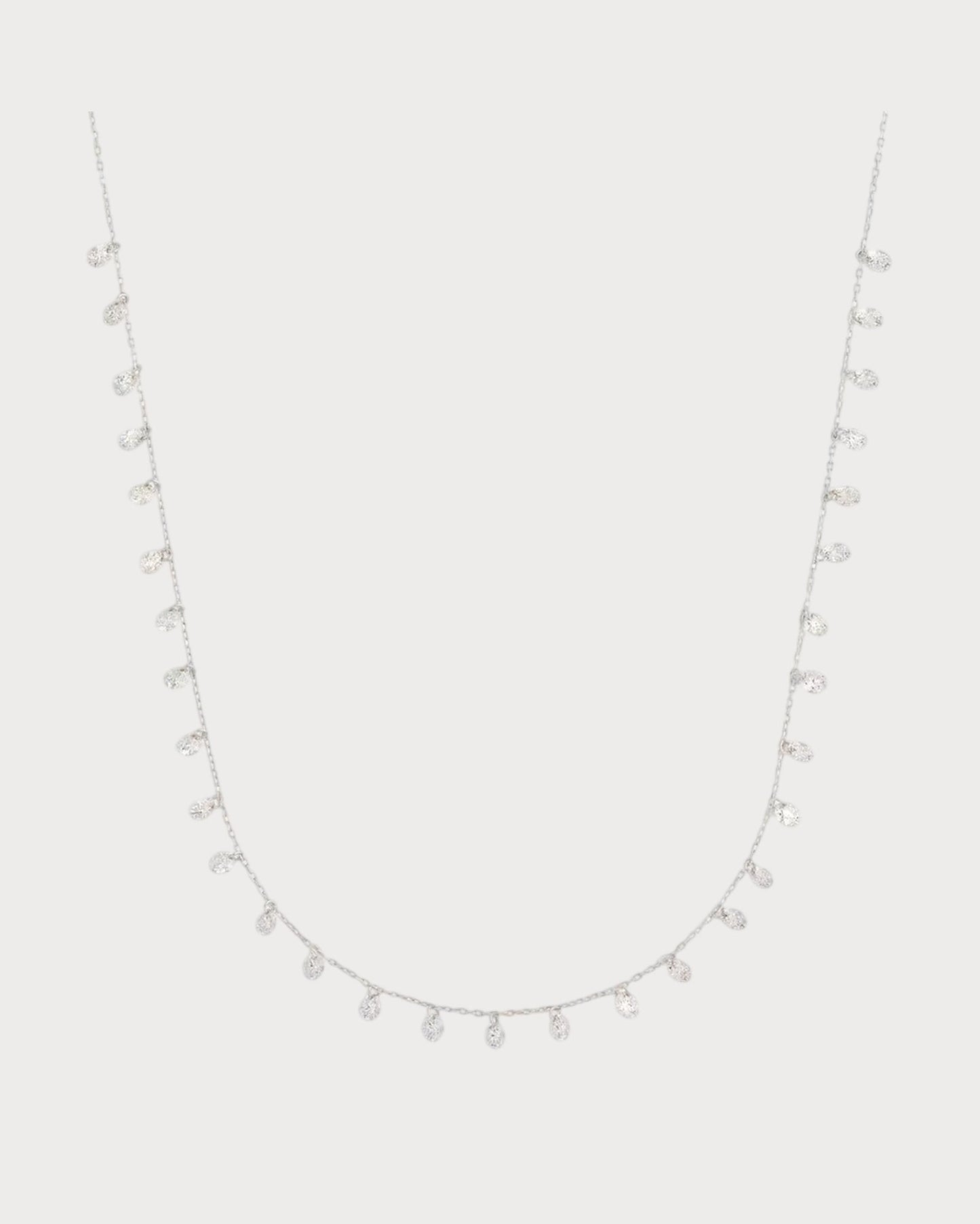 PERSEE White Gold and Diamond 31-Stone Danae Chain Necklace(White Gold)