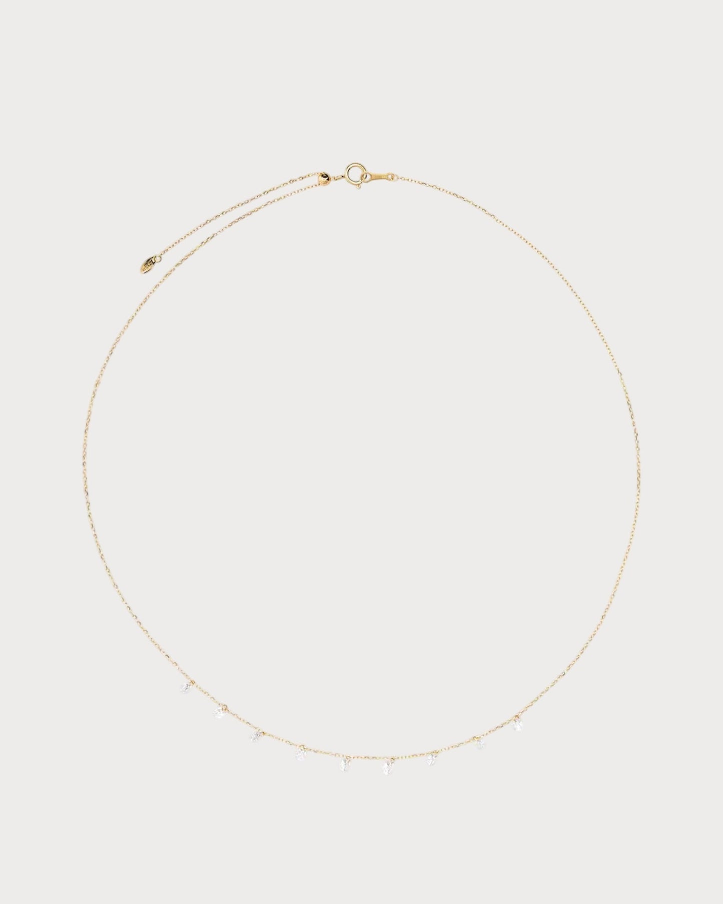 PERSEE Yellow Gold and Diamond 9-Stone Danae Necklace(Yellow Gold)