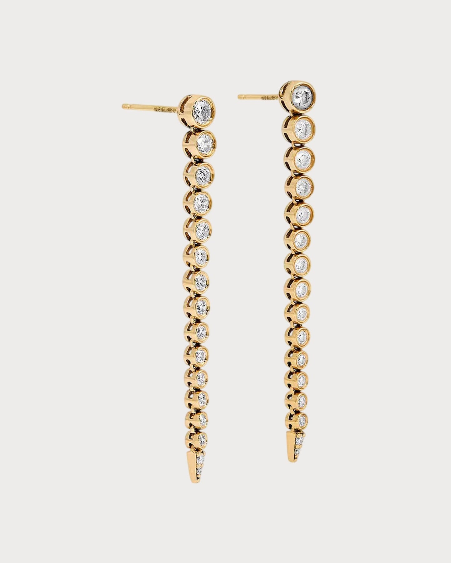 PERSEE Yellow Gold and Diamond Danae Gradient Earrings(Yellow Gold)