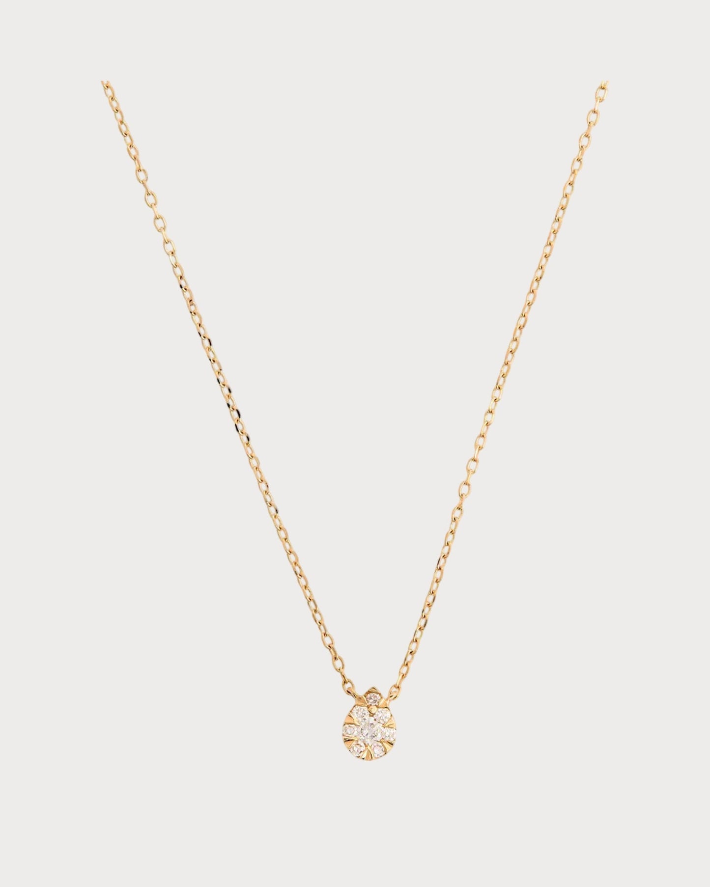 PERSEE Yellow Gold and Diamond Floating Necklace(Yellow Gold)