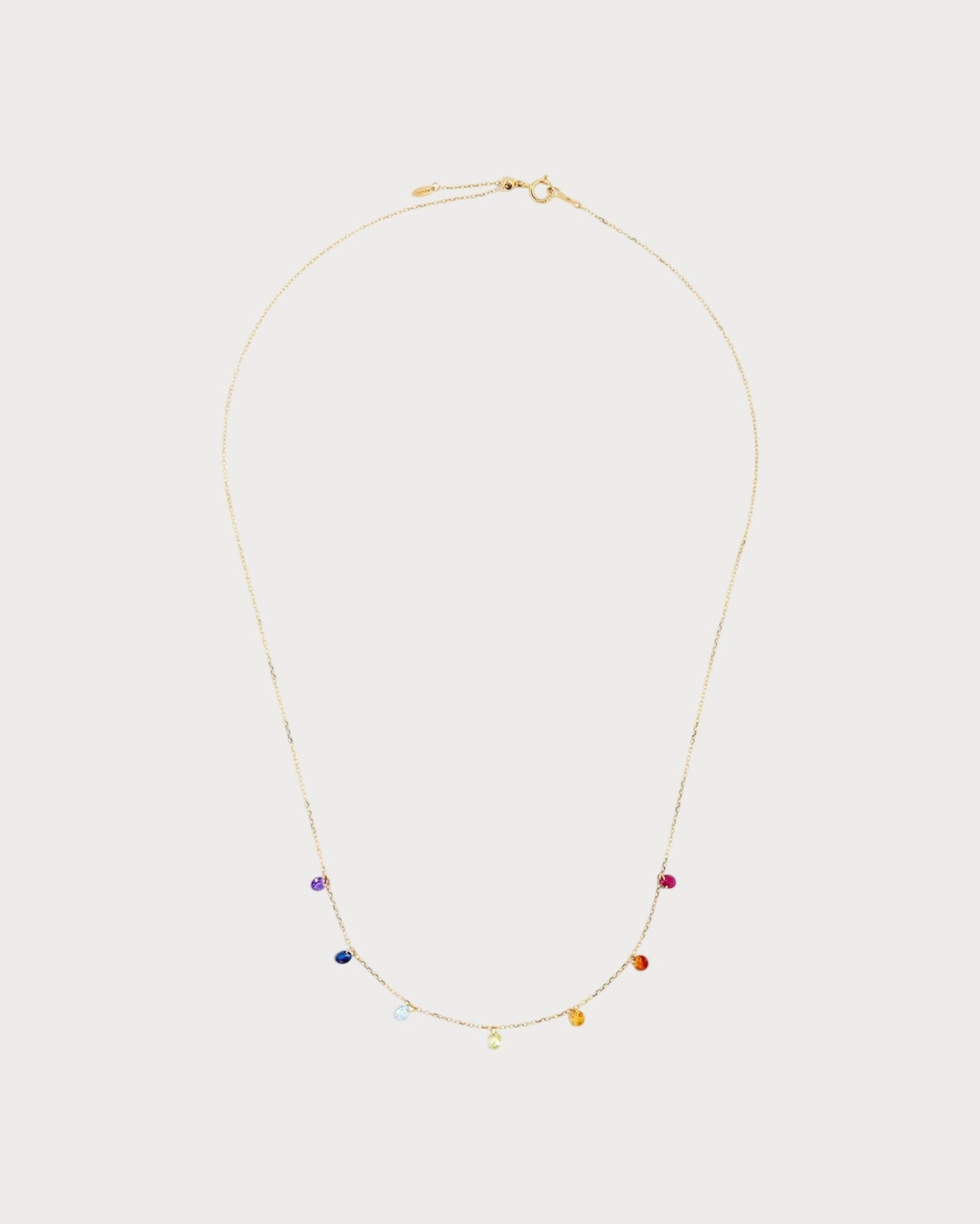 PERSEE Yellow Gold and Sapphire Chakra Necklace(Yellow Gold)