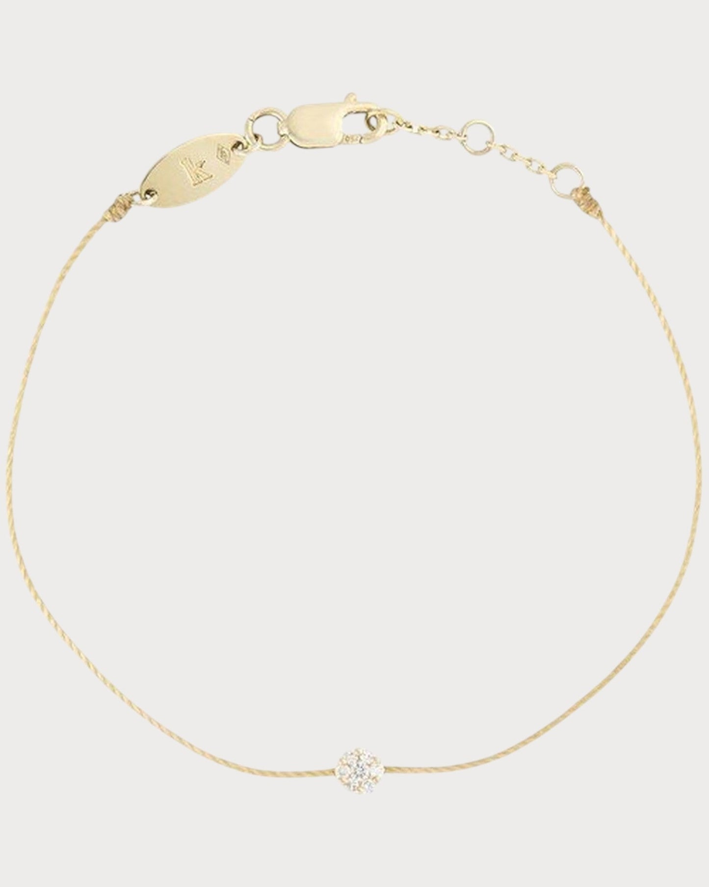 REDLINE Yellow Gold and Diamond Illusion Bracelet(Gold)