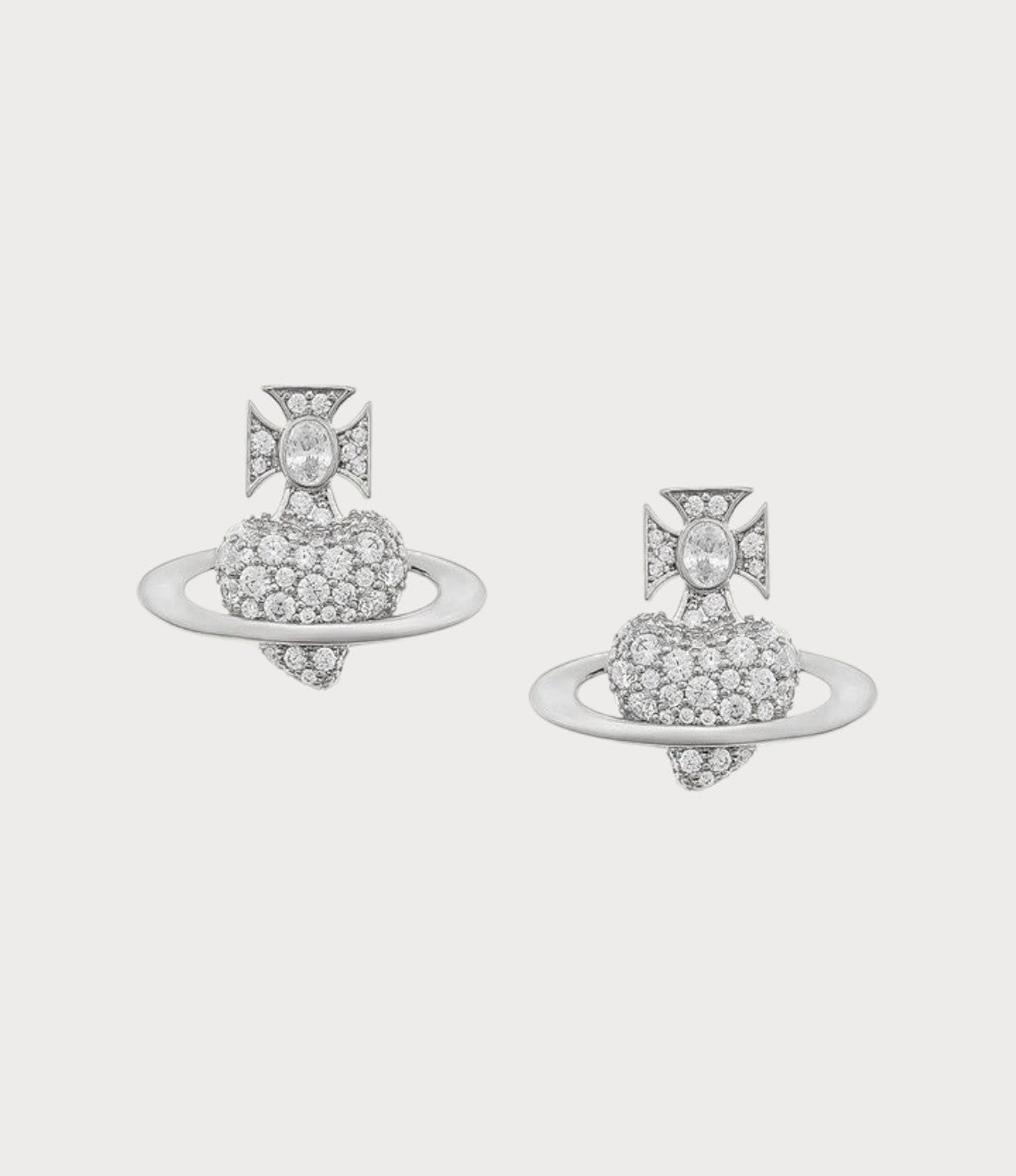 VIVIENNE WESTWOOD Agnatha Earrings Brass(Silver)