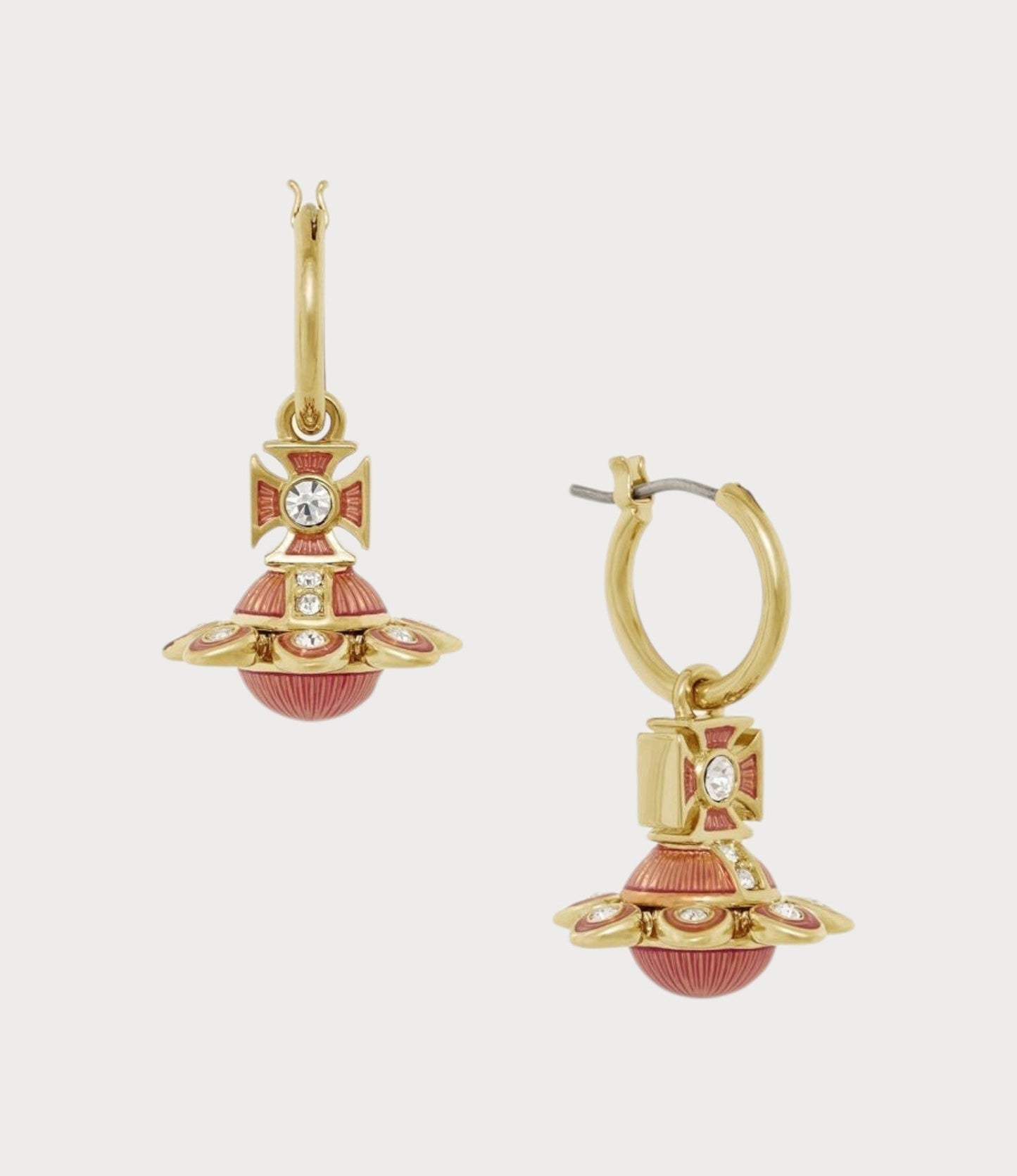 VIVIENNE WESTWOOD Capucine Light Rose Enamel Earrings(2 Colors)