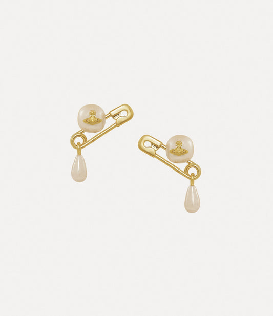 VIVIENNE WESTWOOD Claude Stud Earrings Platinum Brass(Small/2 Colors)