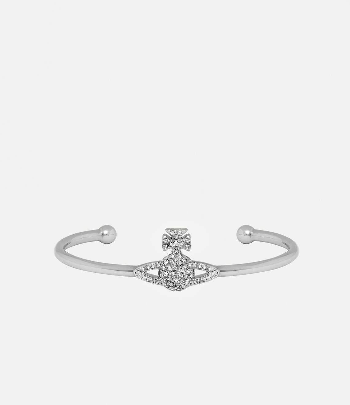 VIVIENNE WESTWOOD Grace Bas Relief Open Bangle Brass(Silver)