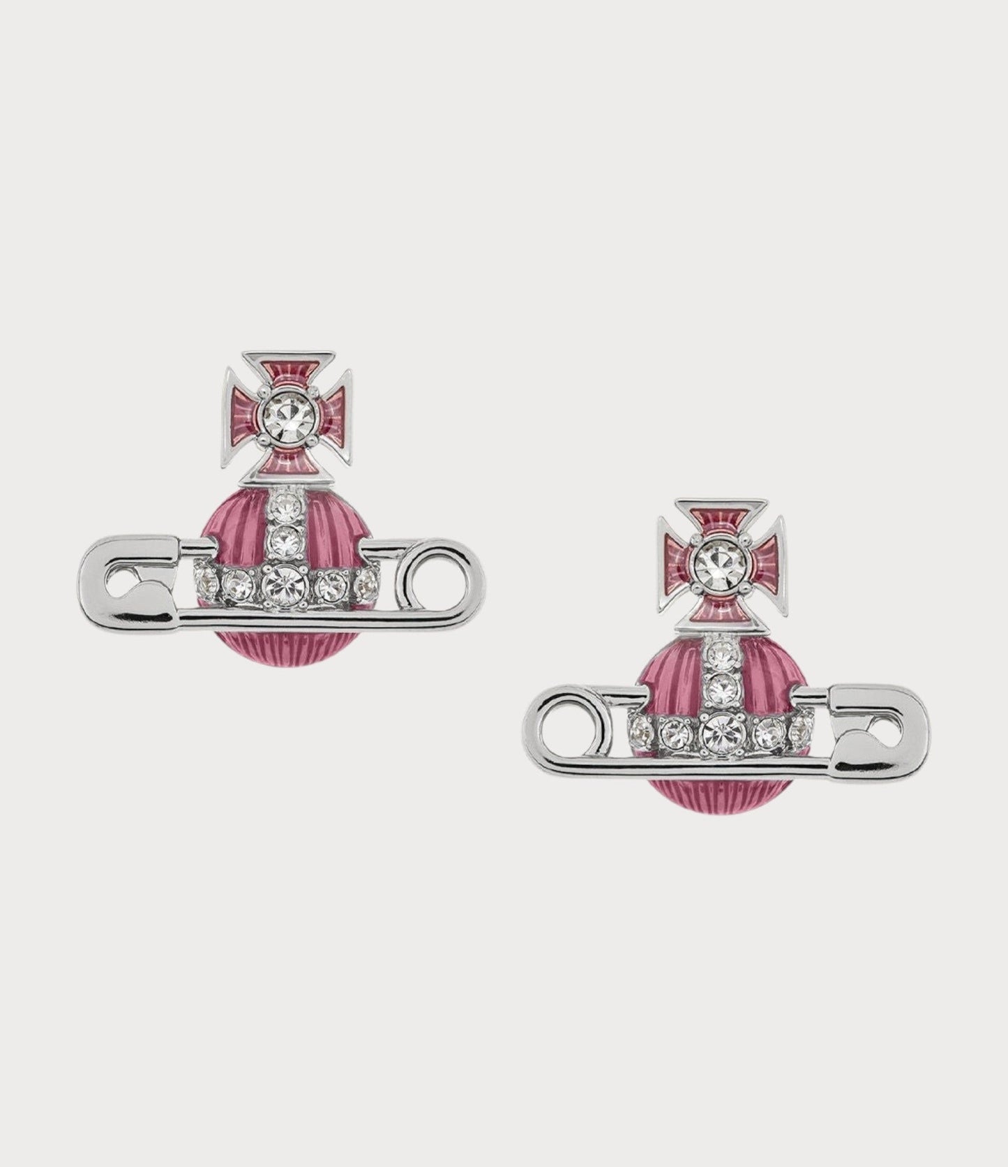 VIVIENNE WESTWOOD Kitty Earrings Brass(Pink)