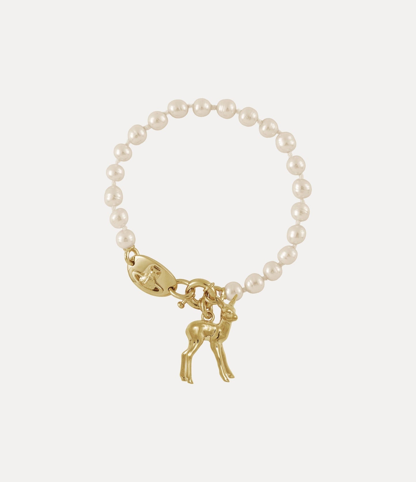 VIVIENNE WESTWOOD Monette Pearl Platinum Bracelet Brass(2 Colors)