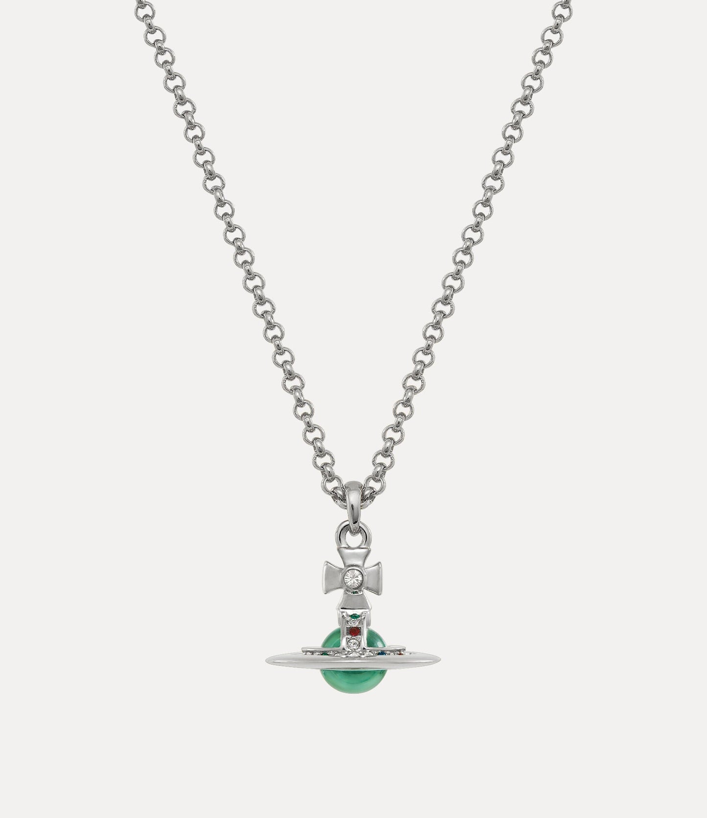 VIVIENNE WESTWOOD New orb pendant Brass(Petite/Silver/Green)