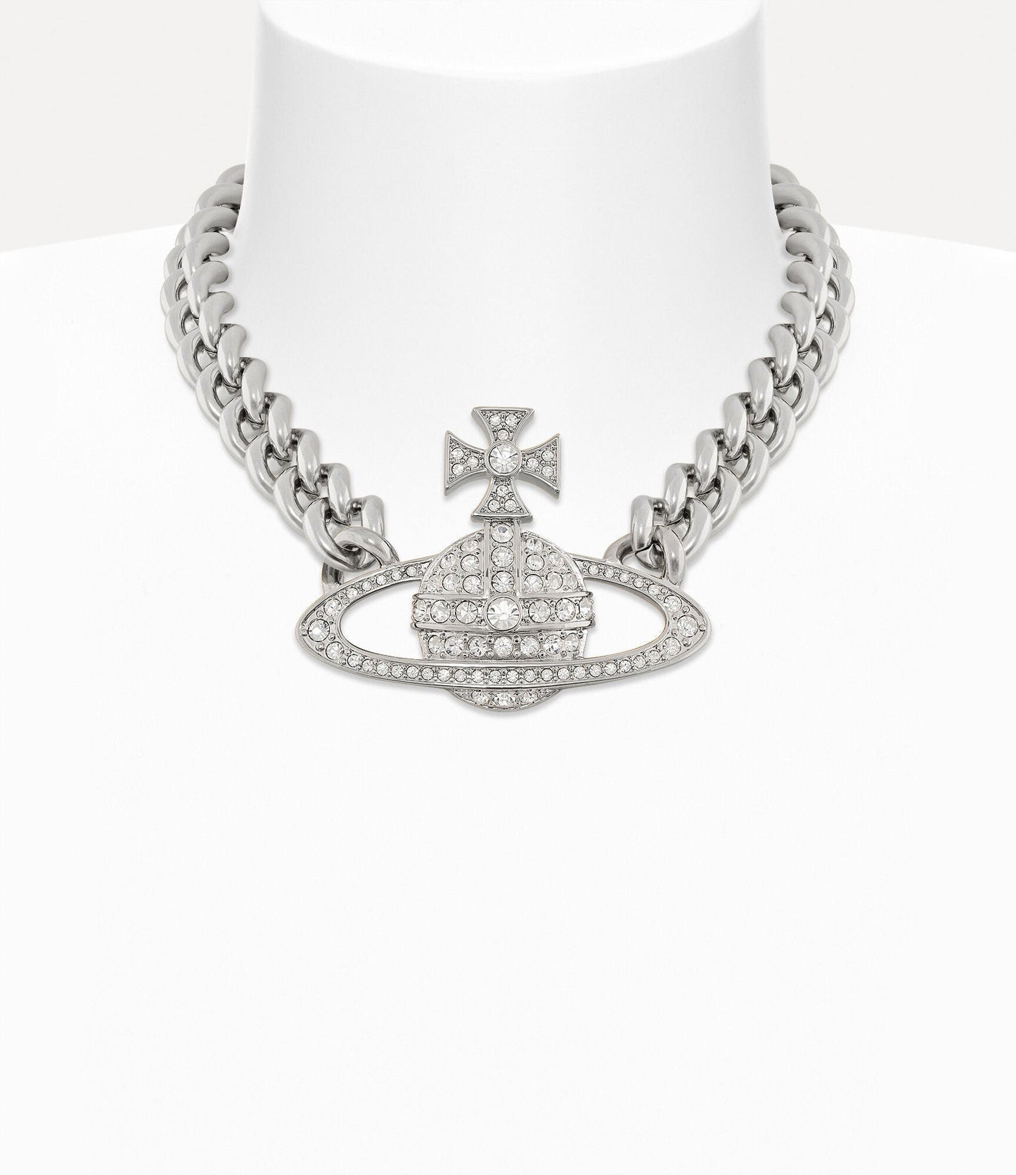 VIVIENNE WESTWOOD Neysa Chain Necklace Brass(Silver)