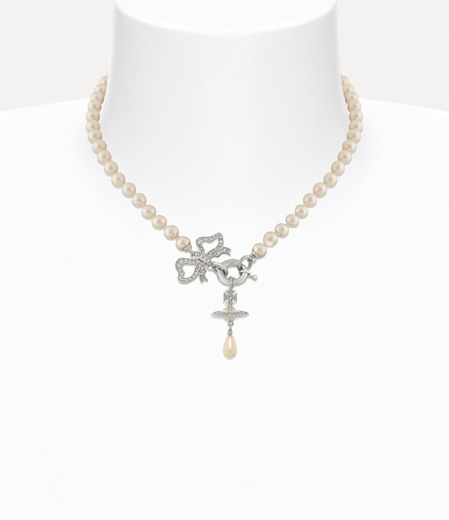 VIVIENNE WESTWOOD Rigoberta Pearl Necklace Brass(2 Colors)