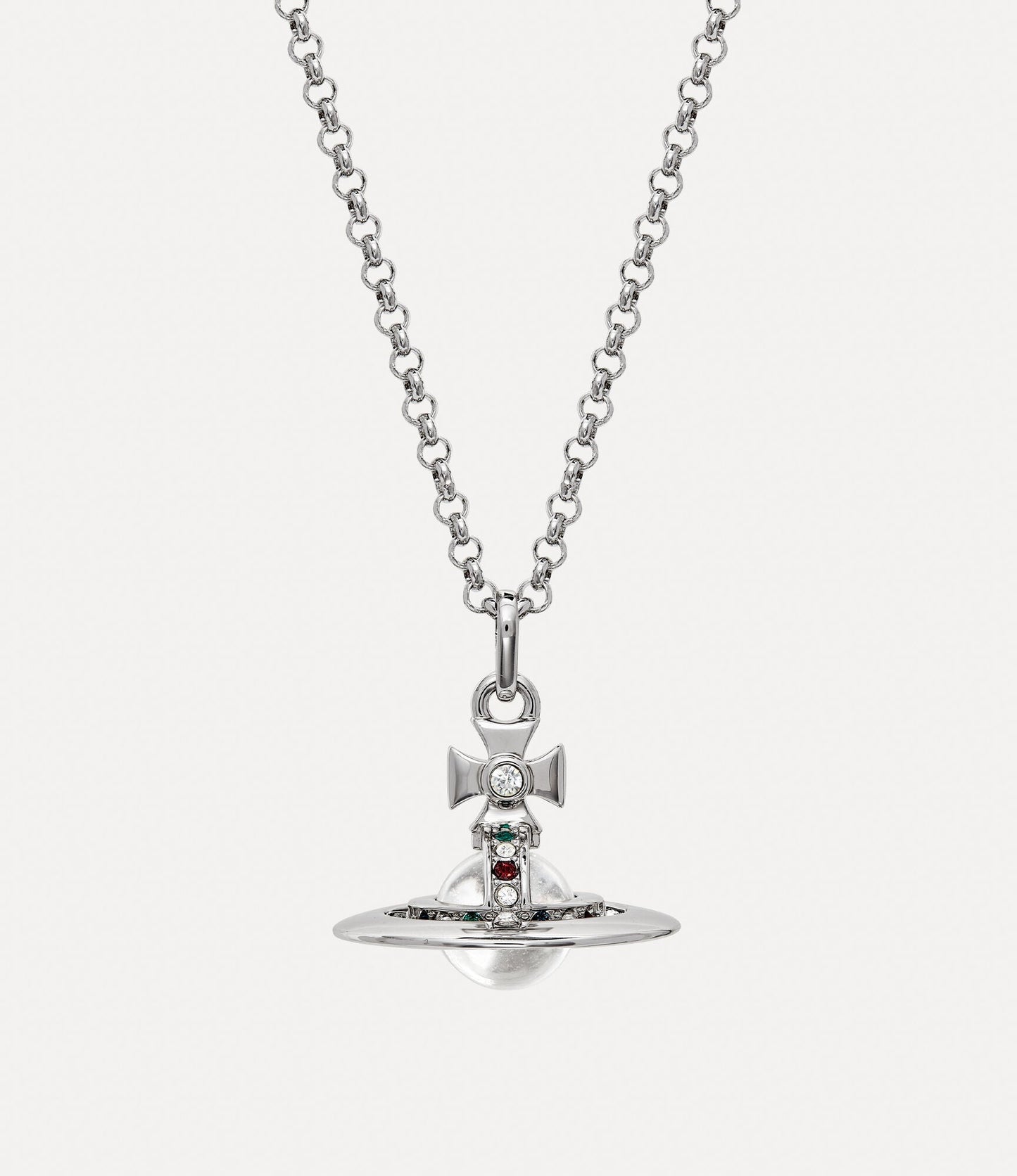 VIVIENNE WESTWOOD Tiny Orb Pendant Necklace Brass(Silver)