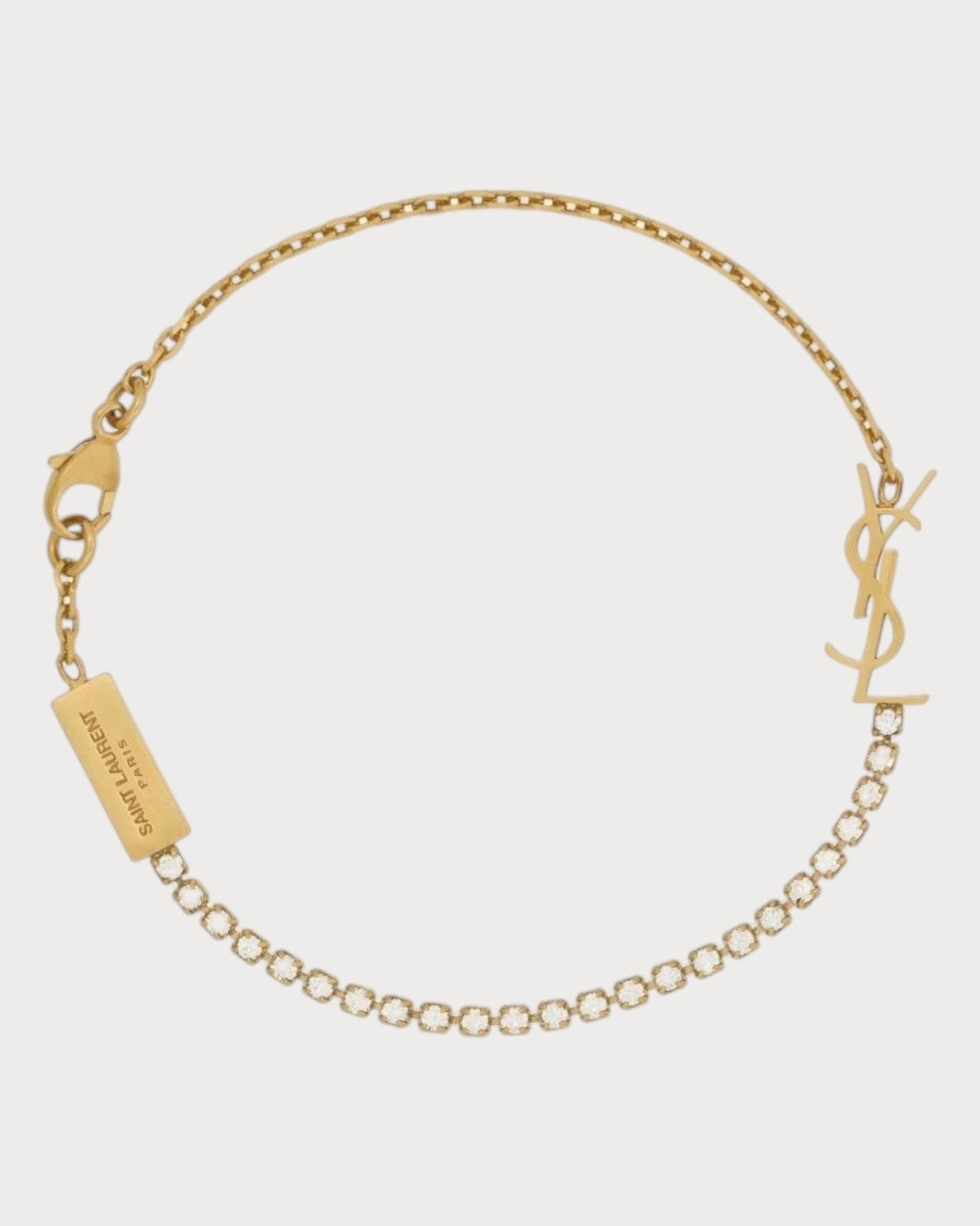 YSL SAINT LAURENT Cassandre Charm Bracelet Brass(2 Colors)