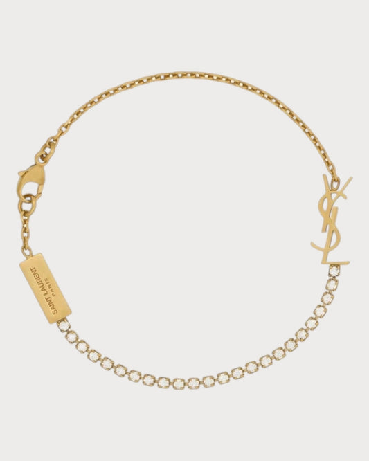 YSL SAINT LAURENT Cassandre Charm Bracelet Brass(2 Colors)
