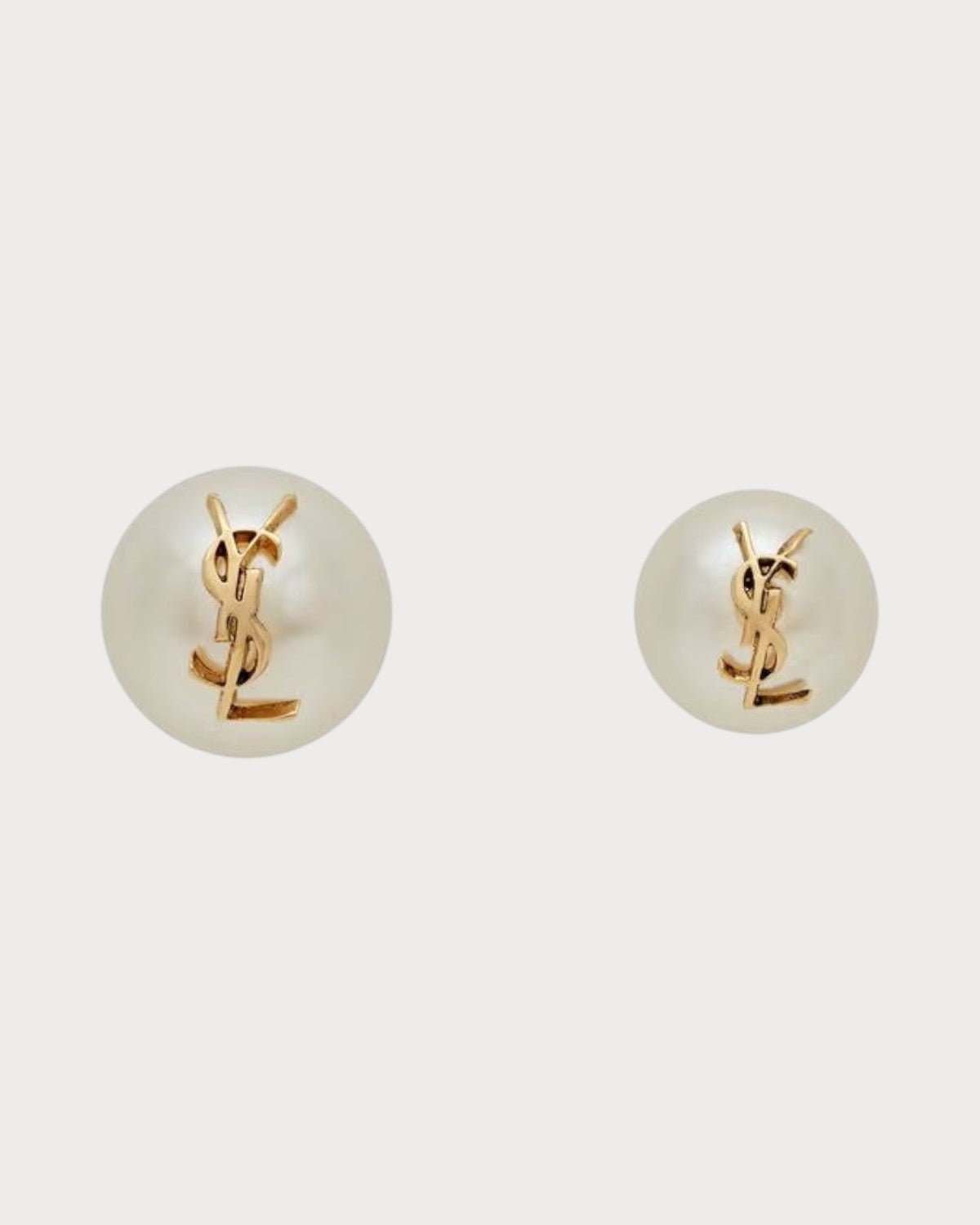 YSL SAINT LAURENT Cassandre Pearl Earrings In Metal(Gold)