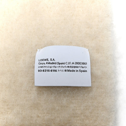 Mohair Wool Anagram Scarf White