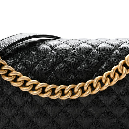 Caviar Quilted New Medium Boy Flap Black