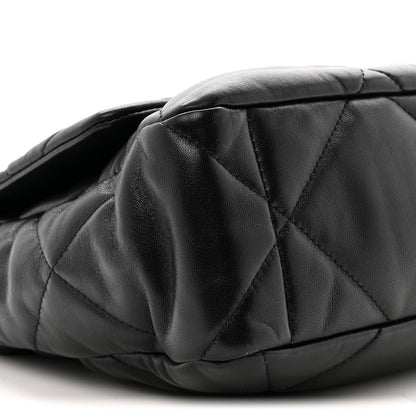 Lambskin Quilted Large Chanel 19 Flap Black