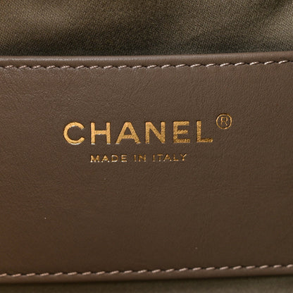 Suede Quilted Mini Chanel 25 Handbag Dark Grey