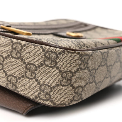 Soft GG Supreme Monogram Medium Ophidia Belt Bag Dark Brown