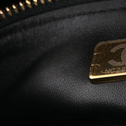 Suede Calfskin Small Souplissimo Maxi Flap Black