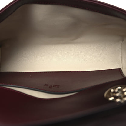 Calfskin Matelasse Small GG Marmont Shoulder Bag Rosso Ancora