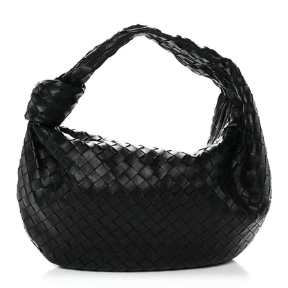 Nappa Intrecciato Small Jodie Hobo Black