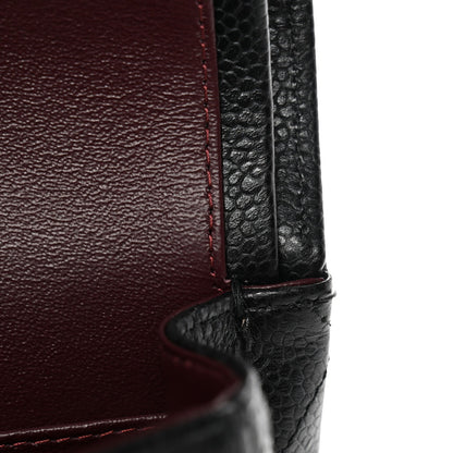 Caviar Quilted Small Double Flap Black