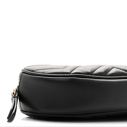 Calfskin Matelasse GG Marmont Belt Bag 85 34 Black