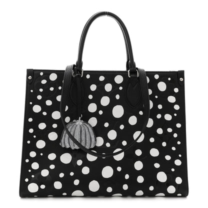 Monogram Kusama Dots Onthego MM Black White