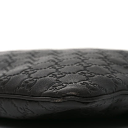 Guccissima Medium Flat Messenger Bag Black