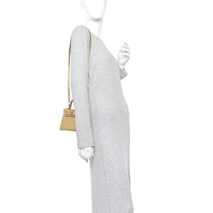 Metallic Chevre Chamkilight Mini Kelly Sellier 20 Dore