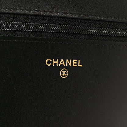 Caviar Quilted Boy Wallet On Chain WOC Black