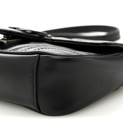 Calfskin Matelasse Monochrome Mini GG Marmont Shoulder Bag Black